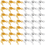 1200Pcs 2 Colors Brass Bead Tips, Calotte Ends, Clamshell Knot Cover, Golden & Silver, 7mm, Hole: 1mm, Inner Diameter: 4mm, 600Pcs/color(KK-SP0001-94)