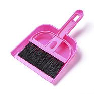 Mini Broom Brush and Dustpan Set, Multi-Functional Cleaning Tool, for Home Kitchen Bathroom Sweeping Dusting, Pink, 169x108x8mm, 190x130x27mm, 2pcs/set(TOOL-WH0121-37A)