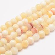 Natural Honey Jade Bead Strands, Round, 12mm, Hole: 1mm, about 32pcs/strand, 15.5 inch(G-K153-B26-12mm)