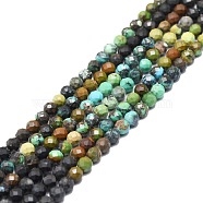 Natural Chrysocolla Beads Strands, Faceted, Round, 2mm, Hole: 0.5mm, about 215pcs/strand, 15.16''~15.55''(38.5~39.5cm)(G-P457-A01-21)