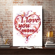 DIY Mother's Day Theme Full Drill Diamond Painting Canvas Kits, with Resin Rhinestones, Diamond Sticky Pen, Plastic Tray Plate and Glue Clay, Mother's Day Themed Pattern, 402x304x0.2mm(DIY-G080-02)