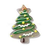 Printed  Acrylic Pendants, for Christmas, Christmas Tree Pattern, 38x27.5x2mm, Hole: 1.6mm(MACR-F072-10B)
