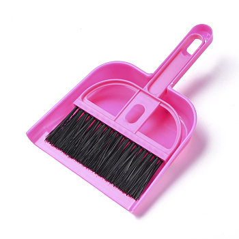 Mini Broom Brush and Dustpan Set, Multi-Functional Cleaning Tool, for Home Kitchen Bathroom Sweeping Dusting, Pink, 169x108x8mm, 190x130x27mm, 2pcs/set