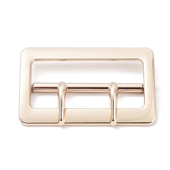 (Defective Closeout Sale:Scratch), Rectangle Shape Alloy Buckle Clasps, For Strapping Bags, Garment Accessories, Light Gold, 40.5x60x12.5mm