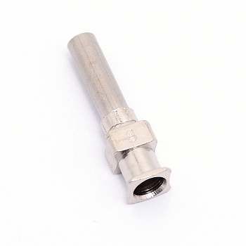 Stainless Steel Dispensing Needles, Stainless Steel Color, 24.5x6x5.5mm, Pin: 4mm, Inner Diameter: 3.5mm