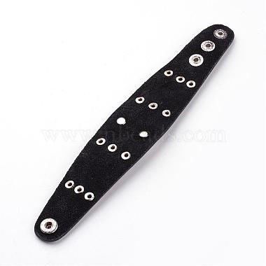 Punk Rock Style Cowhide Leather Rivet Bracelets(BJEW-D438-08)-2