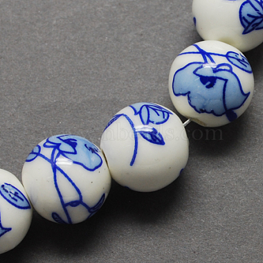 Handmade Printed Porcelain Beads(PORC-Q200-10mm-2)-2