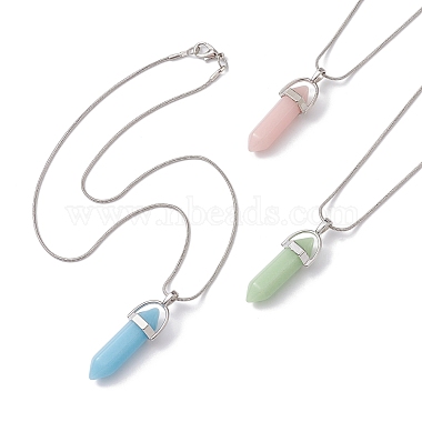 Mixed Color Bullet Luminous Stone Necklaces
