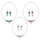Rhinestone Wings with Cross Pendant Necklaces & Dangle Earrings(SJEW-AN0001-20)-1