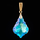 AB Color Plated Electroplate Glass Pendants(PALLOY-JF00446-01)-3