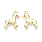 Rack Plating Alloy Pendants, Horse Charms, Cadmium Free & Nickel Free & Lead Free, Golden, 21x13.5x3mm, Hole: 1.8mm(PALLOY-T091-34G)
