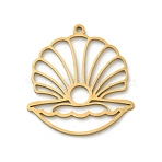 201 Stainless Steel Pendants, Shell Shapes, Laser Cut, Golden, 22.5x20.5x1mm, Hole: 1.2mm(STAS-I332-03G)