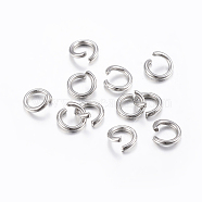 304 Stainless Steel Open Jump Rings, Stainless Steel Color, 20 Gauge, 8x0.8mm, about 600pcs/50g(X-STAS-H437-8x0.8mm)