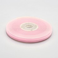 Polyester Velvet Ribbon for Gift Packing and Festival Decoration, Pink, 1/4 inch(7mm), about 70yards/roll(64m/roll)(SRIB-M001-7mm-123)