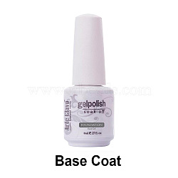Nail Base Coat Gel, Prevent Nail from Breaking or Atratifying, Clear, Capacity: 8ml(0.27 fl. oz), Bottle: 25x66mm(MRMJ-P006-K01)