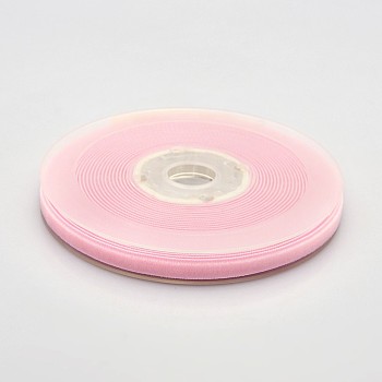 Polyester Velvet Ribbon for Gift Packing and Festival Decoration, Pink, 1/4 inch(7mm), about 70yards/roll(64m/roll)