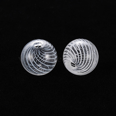 Transparent Handmade Blown Glass Globe Beads(X-GLAA-T012-33B)-2