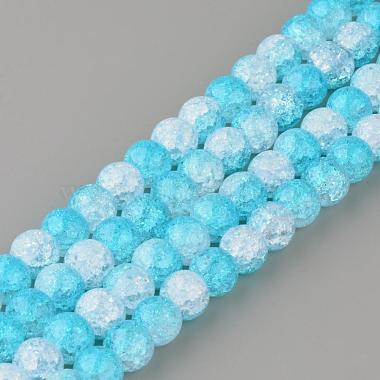Sky Blue Round Crackle Quartz Beads