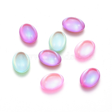 8mm Mixed Color Oval Glass Cabochons