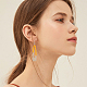 4 paire 4 boucles d'oreilles pendantes en résine et bois de couleur(EJEW-AB00042)-4