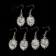Natural Quartz Crystal Teardrop Dangle Earrings(EJEW-K246-01P-03)-1