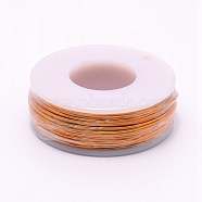 Matte Round Aluminum Wire, with Spool, Orange, 20 Gauge, 0.8mm, 36m/roll(AW-G001-M-0.8mm-17)