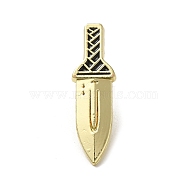Enamel Pins, Alloy Brooches for Backpack Clothes, Knife, Golden, 30x9x1.5mm(JEWB-H021-03G)