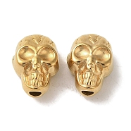 Halloween Ion Plating(IP) 304 Stainless Steel Beads, Skull, Golden, 11.5x9x7mm, Hole: 2mm(STAS-K285-53G)
