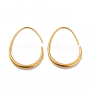304 Stainless Steel Dangle Earrings, Egg, Golden, 38.5x3mm(EJEW-G368-06G)