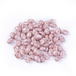 Czech Glass Beads, Tulip Petal/Lily Petal, Thistle, 8.5x6x4mm, Hole: 1mm, about 37pcs/10g(X-GLAA-L025-D02)