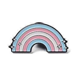 Enamel Pins, Black Alloy Brooches for Backpack Clothes Women, Rainbow, 14.5x30x1.5mm(JEWB-K001-08C-EB)