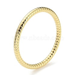 304 Stainless Steel Grooved Bangles, Real 14K Gold Plated, Inner Diameter: 2-3/8 inch(6.1cm)(BJEW-G686-04G)