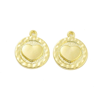 Rack Plating Alloy Pendant, Electroplate Nickel Cadmium Free & Lead Free, Heart, Real 18K Gold Plated, 18x15x2mm, Hole: 1.4mm