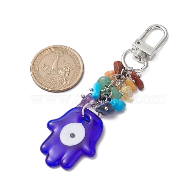 Blue Evil Eye Lampwork Pendant Decooration(HJEW-JM01969-01)-3