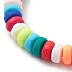 9Pcs 9 Style Handmade Polymer Clay Beaded Stretch Bracelets Set(BJEW-JB08959)-6