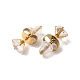 Acrylic Butterfly Pendant Necklace & Cubic Zirconia Diamond Stud Earrings(SJEW-M099-04G)-7