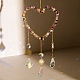 Heart Natural Fluorite Chips Hanging Ornaments(HJEW-G024-01G)-1