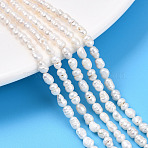 Natural Cultured Freshwater Pearl Beads Strands, Rice, Creamy White, 4~6x3~4mm, Hole: 0.5mm, about 61~71pcs/strand, 13.39~13.78''(34~35cm)(PEAR-N012-02N)