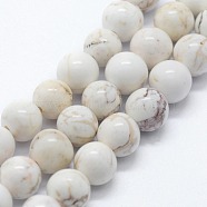 Natural Magnesite Beads Strands, Round, 12mm, Hole: 1.2mm, about 32pcs/strand,  14.76 inch(37.5cm)(X-G-I199-27-12mm)