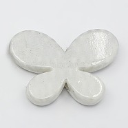 CCB Plastic Beads, Butterfly, Platinum, 17x12x4mm, Hole: 2mm(X-CCB-H856)