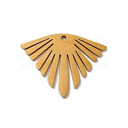 Bohemian Style 304 Stainless Steel Pendant, Laser Cut, Light of Sun, Golden, 18.5x24x1mm, Hole: 1.2mm(STAS-M314-03J-G)