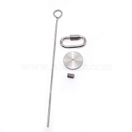 Stainless Hanging Feeding Skewer, for Parrot Feeding, Pet Supplies, Stainless Steel Color, 230mm(STAS-WH0015-89P-02)