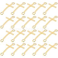 CHGCRAFT 60Pcs Alloy Connector Charms, Cadmium Free & Lead Free, Sideways Cross, Golden, 39x17x2mm(FIND-CA0005-56)