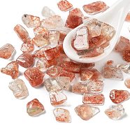 Natural Sunstone Chips Beads, No Hole, 7~17x7~9x1.5~5mm(X-G-M428-03A)