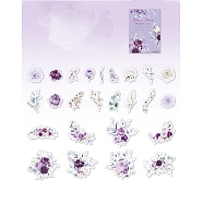 25Pcs Flowers Theme DIY Paper Stickers, for DIY Album Scrapbook, Diary Decoration, Thistle, 38~82x6~88x0.1mm(STIC-U004-02F)