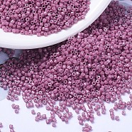 MIYUKI Delica Beads, Cylinder, Japanese Seed Beads, 11/0, (DB1376) Dyed Opaque Antique Rose, 1.3x1.6mm, Hole: 0.8mm, about 2000pcs/10g(X-SEED-J020-DB1376)