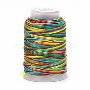 5 Rolls 12-Ply Segment Dyed Polyester Cords, Milan Cord, Round, Sea Green, 0.4mm, about 71.08 Yards(65m)/Roll(WCOR-P001-01B-013)
