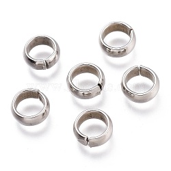 201 Stainless Steel Jump Rings, Stainless Steel Color, 2.5x7.5mm, Inner Diameter: 5mm(STAS-O137-13P-A)