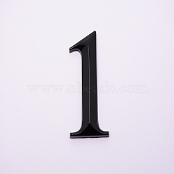 Plastic & PVC Number Sign Labels, Black, Num.1, 1: 50x25x8mm(KY-WH0023-A01-03)