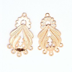 Alloy Chandelier Components Links, Flower, Light Gold, 40x22x2mm, Hole: 1.5mm(PALLOY-WH0071-70)